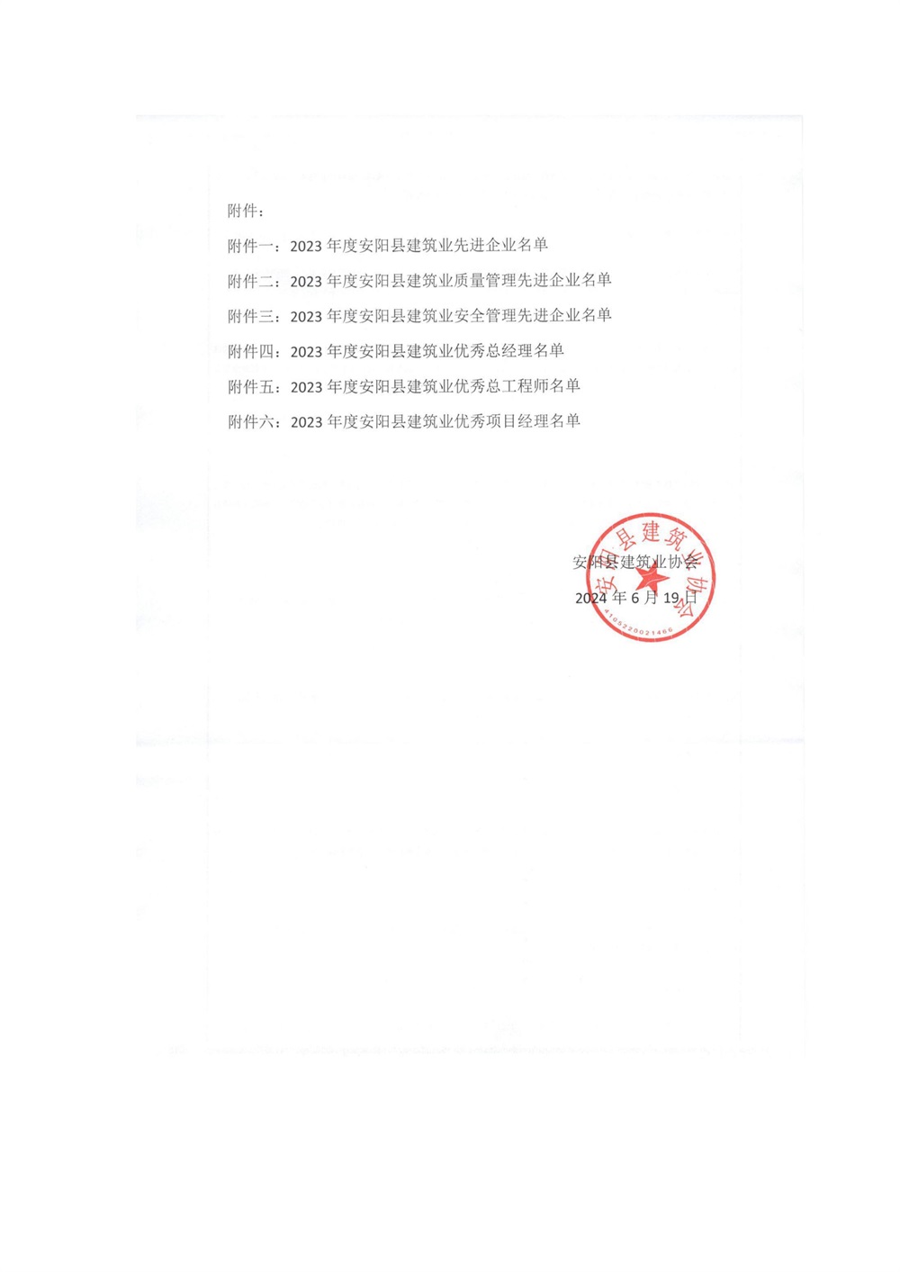 关于表彰2023年度安阳县建筑业先进单位和个人的决定-图片-1